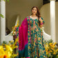 Digital printed Jimmy organza silk suit