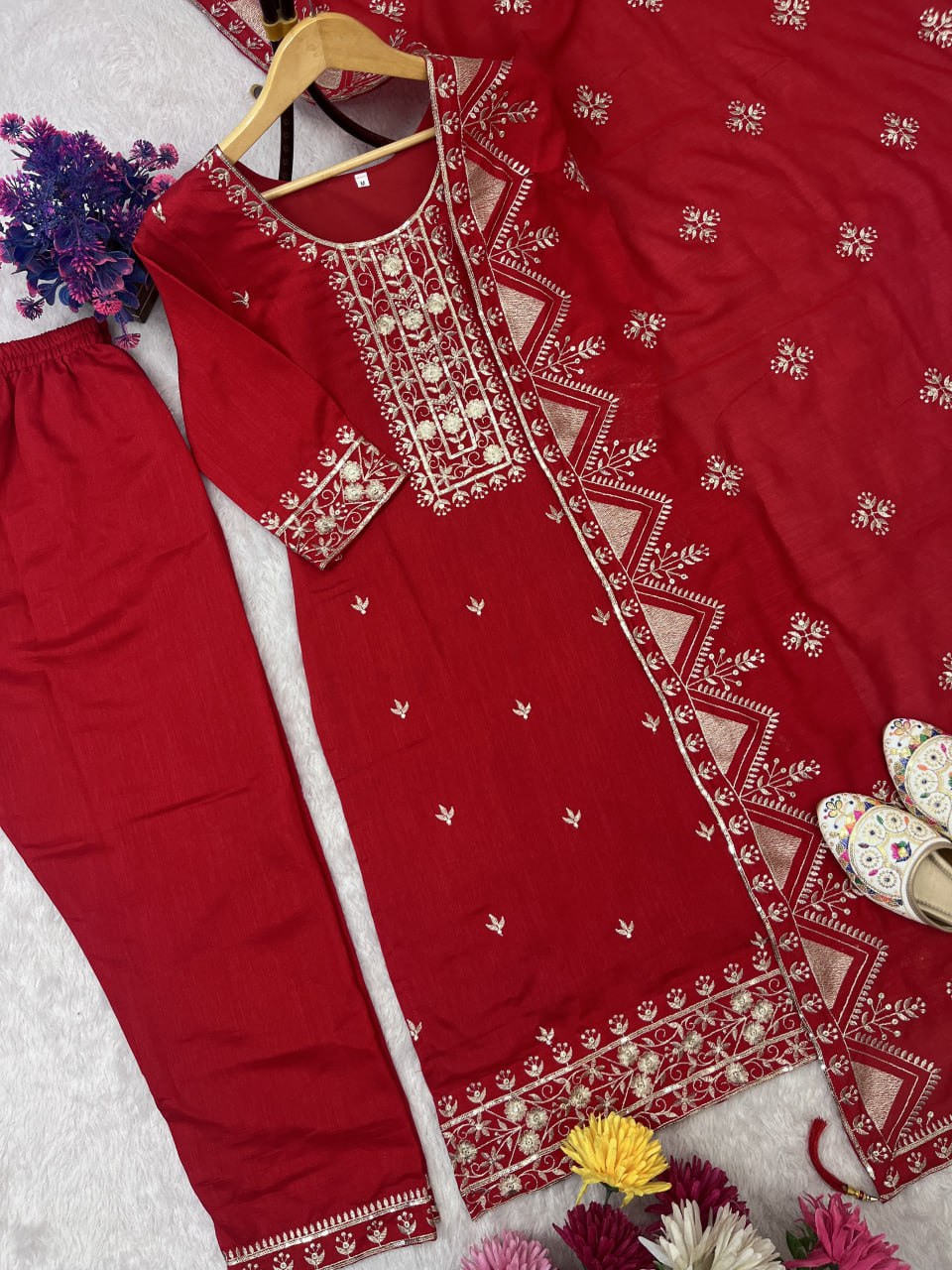 NEUES ĐĚSIGNER PARTY WEAR TOP UND PLAZZO