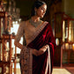 Wedding Bridal 9000 velvet + net saree with sequins Saree