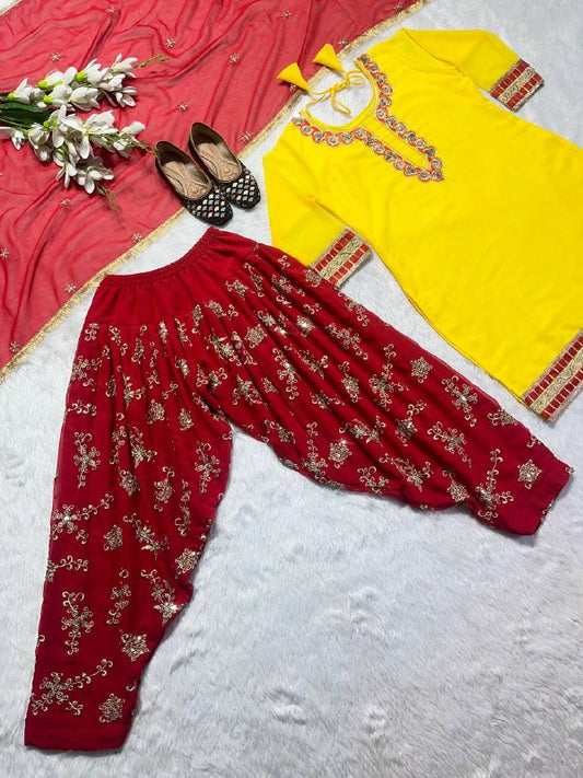 New Designer Party Wear Look Top Patiyala Salwar