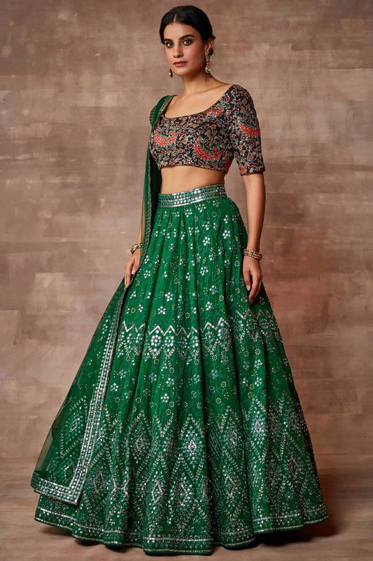 Designer Sequence Embroidery Stich Work Lehenga Choli