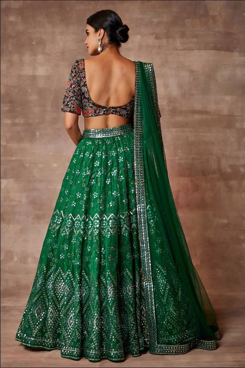 Designer Sequence Embroidery Stich Work Lehenga Choli