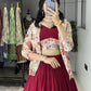 Elegance meets Class in this Printed Koti n Lehenga Sets