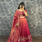 Tissue Cotton Lehenga Choli Paired with CutWork Embroidery work Dupatta