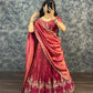 Tissue Cotton Lehenga Choli Paired with CutWork Embroidery work Dupatta