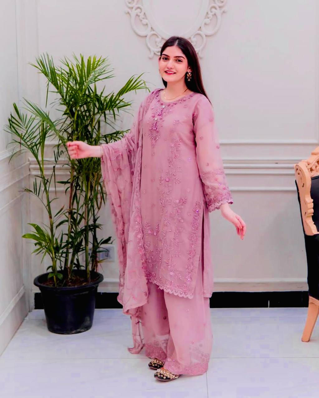 Lancement de la nouvelle collection Eid : 3 pièces, Long Kurti prêt à porter - Plazzo