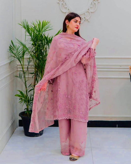 Lancement de la nouvelle collection Eid : 3 pièces, Long Kurti prêt à porter - Plazzo