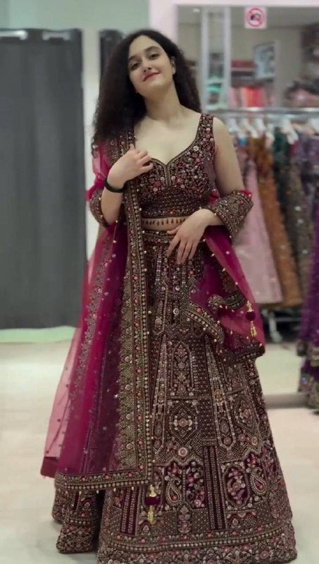 Launching 4 meter flared Fox Georgette Lehenga