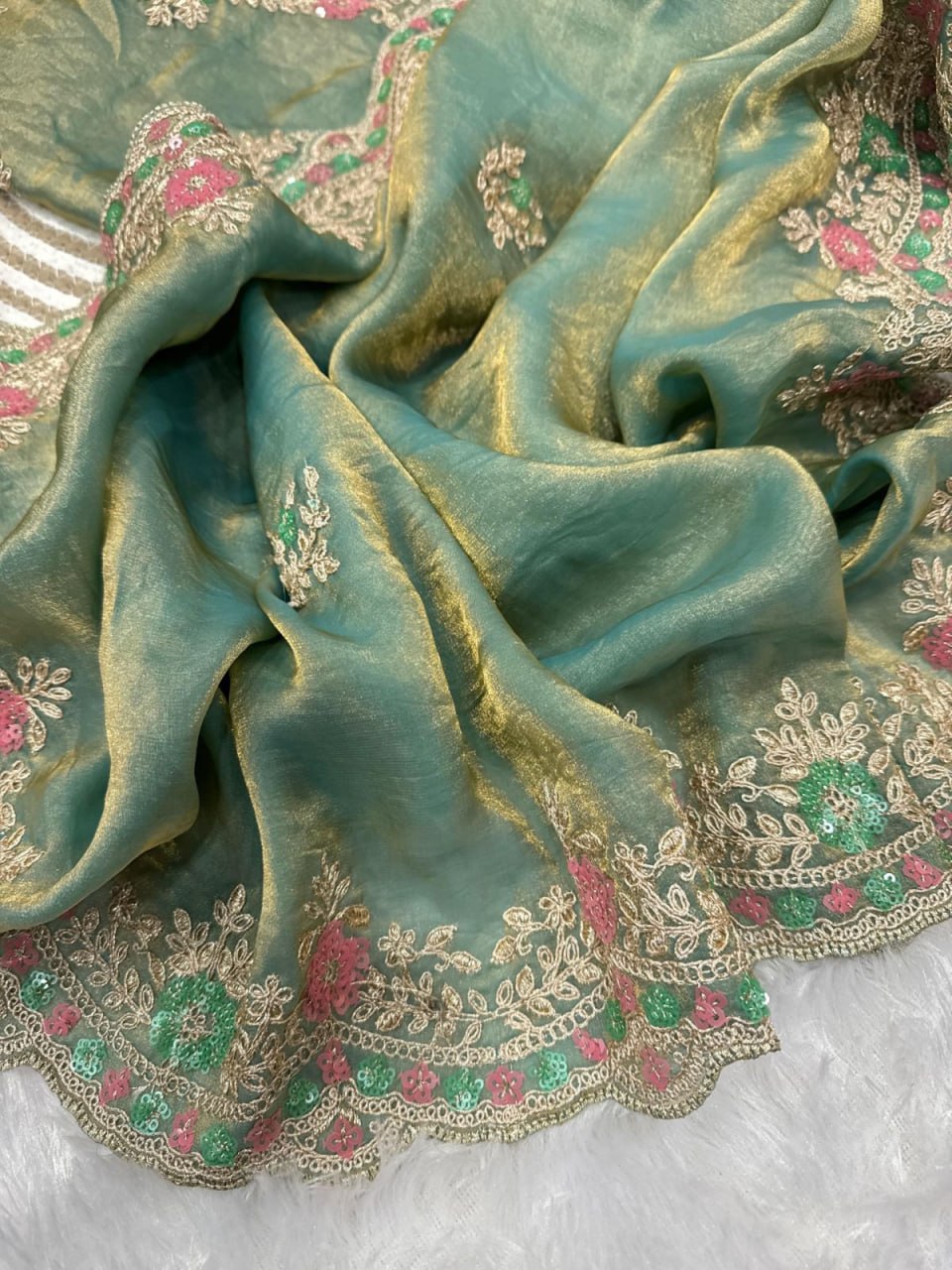 HEAVY SOFT FANDY SATIN SILK SAREE