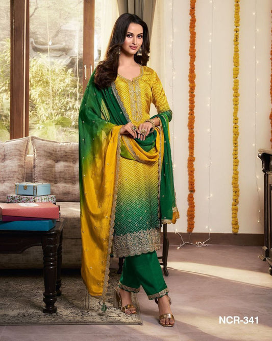 Presenting a New Party Wear Look Top Salwar With Dupatta