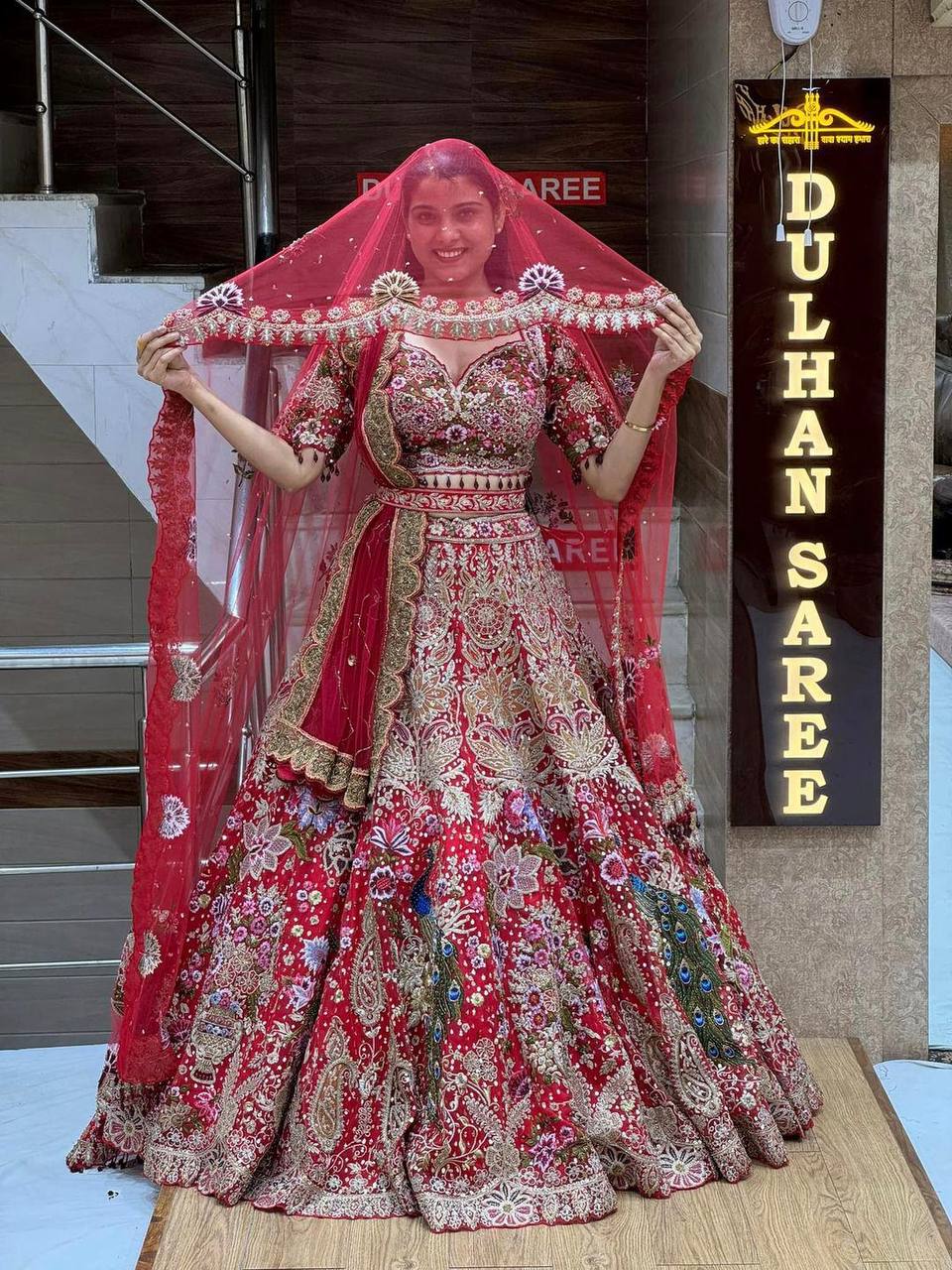 Launching 4 meter flared Fox Georgette Lehenga