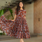 Desirable Women's Fully Flair Gown Made With Faux Georgette Fabrics With Print