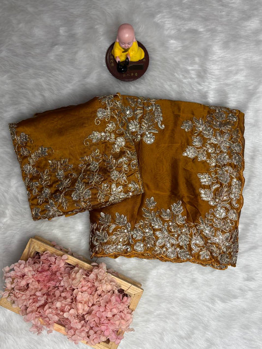 Pure Rangoli silk with coding 3 mm c pallu Embroidered work Saree