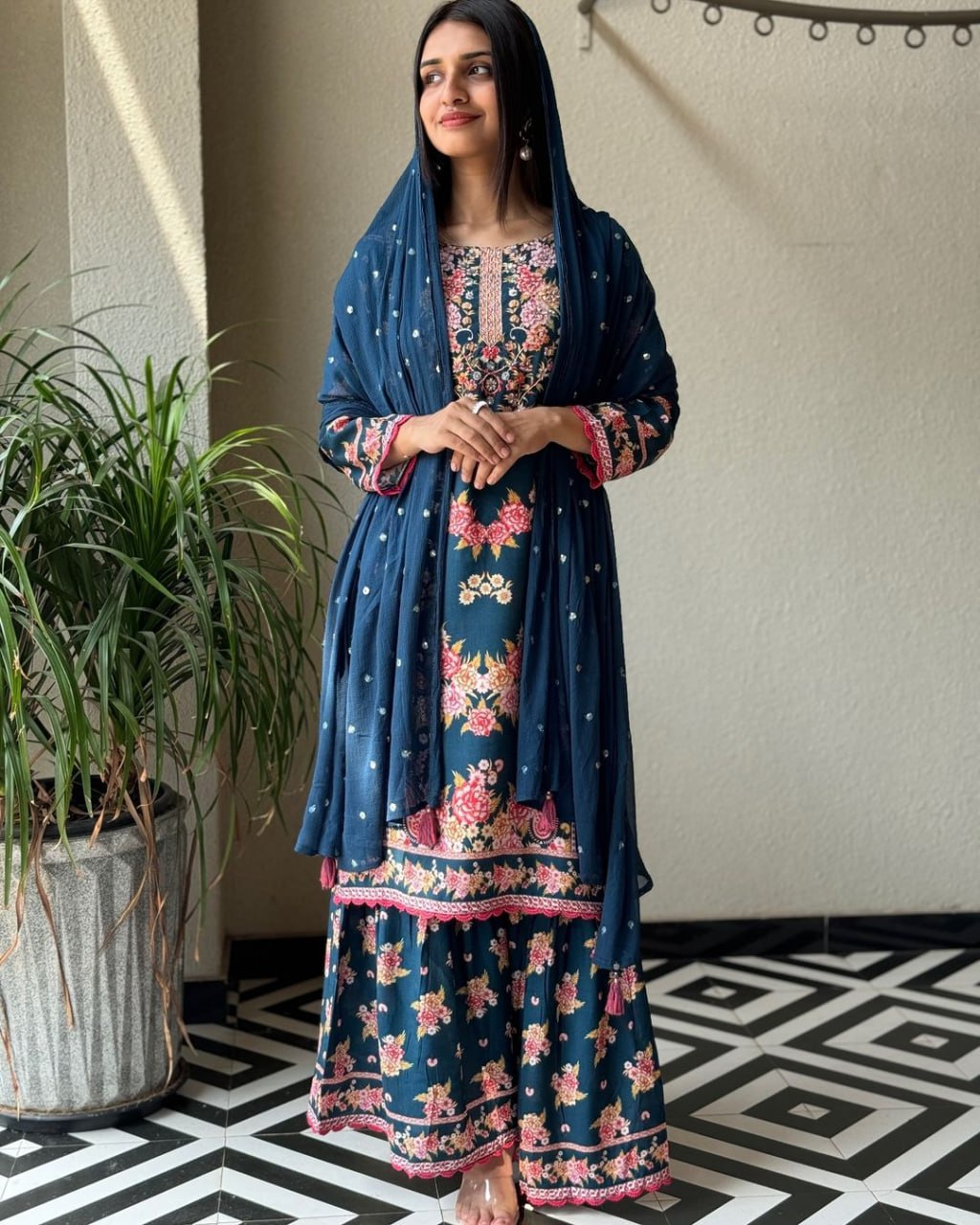 Lancement de la nouvelle collection Eid : 3 pièces, Long Kurti prêt à porter - Plazzo