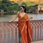 Soft Two tone Space silk With Embroidery coding Saree