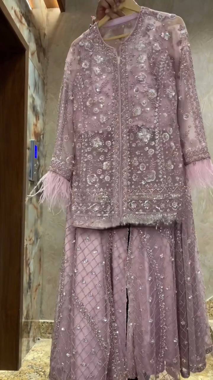 Einführung der neuen Eid-Kollektion: 3-teiliges, fertiges langes Kurti – Plazzo