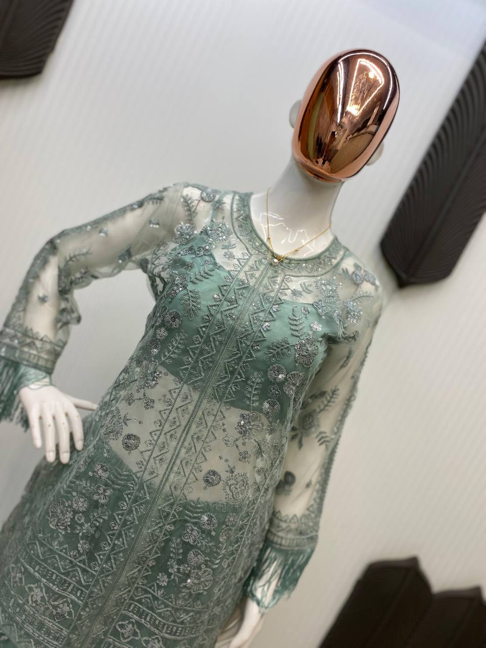 Lancement de la nouvelle collection Eid : 3 pièces, Long Kurti prêt à porter - Plazzo