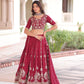 Vichitra Silk With Heavy Sequins & Thread Embroidered work Lehenga