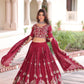 Vichitra Silk With Heavy Sequins & Thread Embroidered work Lehenga