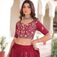 Vichitra Silk With Heavy Sequins & Thread Embroidered work Lehenga