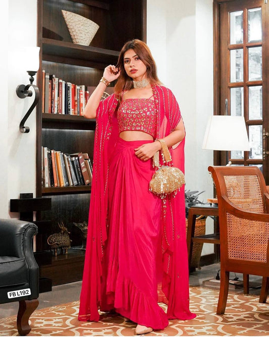 Steal the spotlight with this modern take on classic indo set