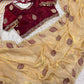 Fendy Sattin multi embroidery work with Sequence Butti Saree