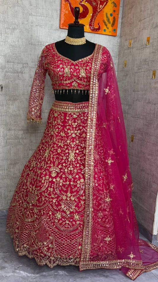 Launching 4 meter flared Premium Quality Soft Net Lehenga