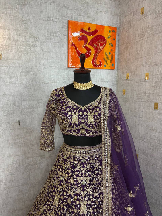 Launching 4 meter flared Premium Quality Soft Net Lehenga