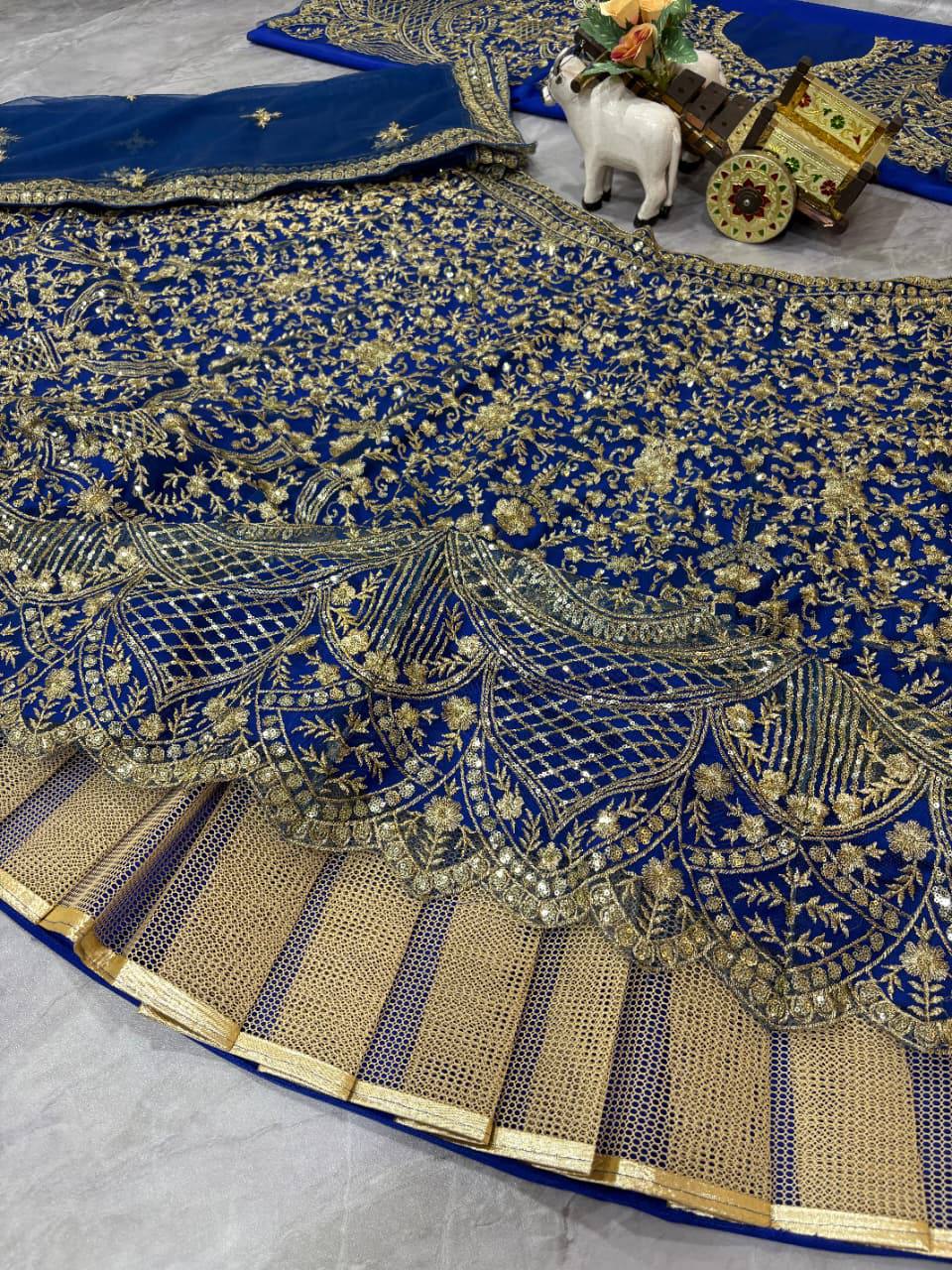 Launching 4 meter flared Premium Quality Soft Net Lehenga