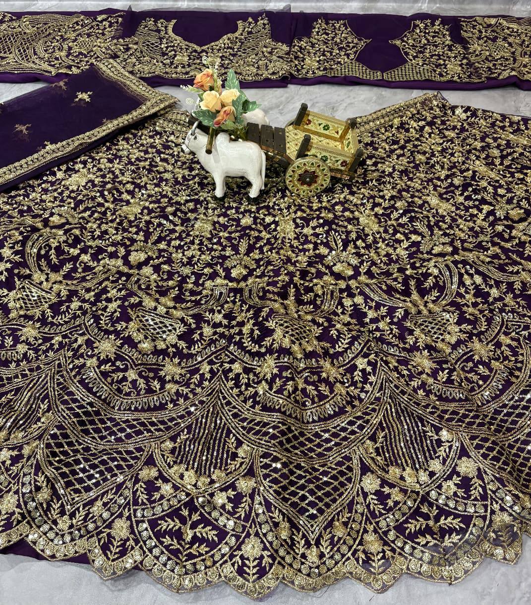 Sehen Sie umwerfend aus in diesem wunderschönen cremefarbenen Lehenga-Set