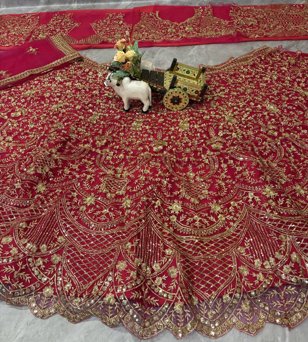 Launching 4 meter flared Premium Quality Soft Net Lehenga