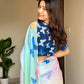 SOFT ORGANZA TABBY SILK WITH ALL OVER BUTTERFLY PRINT SAREE