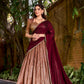 Dupion Silk Zari Weaving Work Lehenga
