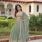 Faux Georgette With Sequins & Zari Multi Embroidered work Lehenga