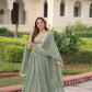 Faux Georgette With Sequins & Zari Multi Embroidered work Lehenga