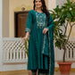 Viscose Roman Silk Multi Embroidery Thread With Real Mirror Hand Work Suit