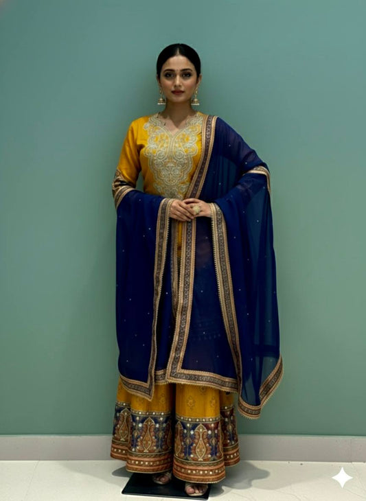 PRESERNTING NEW READY TO WEAR COLLECTION WITH EMBROIDERY WORK PLAZZO