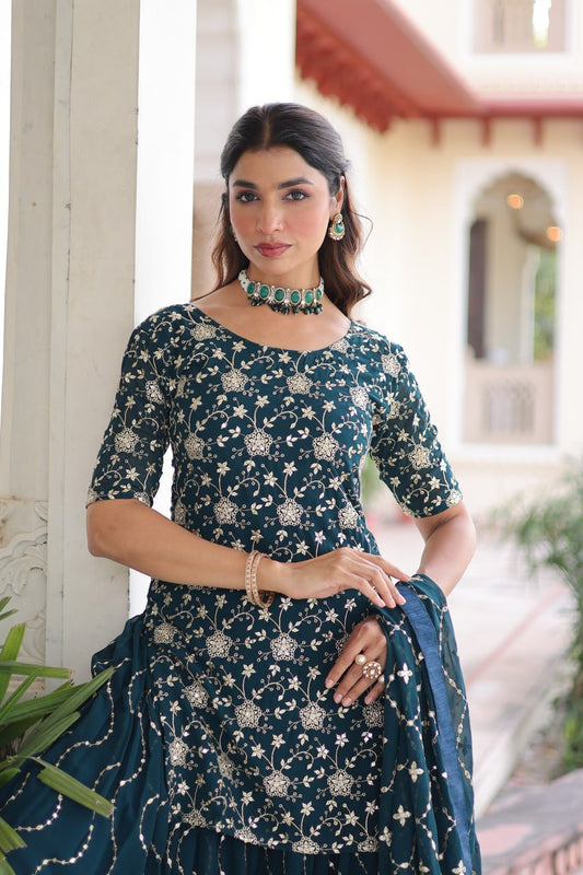 PREMIUM DESIGNER READYMADE TOP SHARARA DUPATTA COLLECTIONS 2025