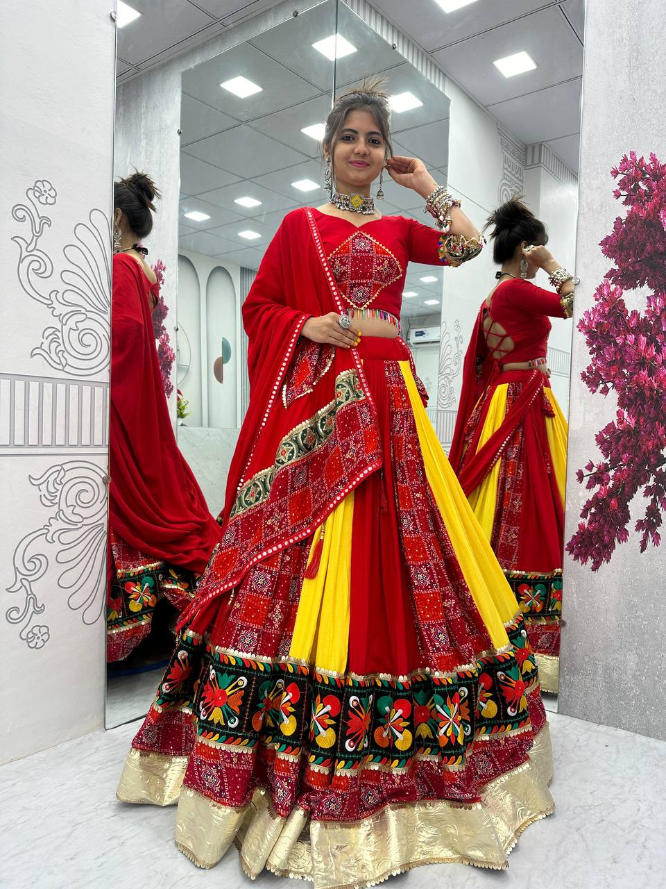 Launching Navratri Special Gamathi Work Lehenga Choli