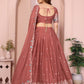 Star Georgette Embroidery Work Lehenga
