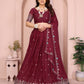 Star Georgette Embroidery Work Lehenga
