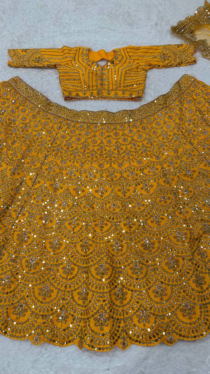 Feiern Sie den Charme der indischen Kultur mit diesem wunderschönen Lehenga-Set