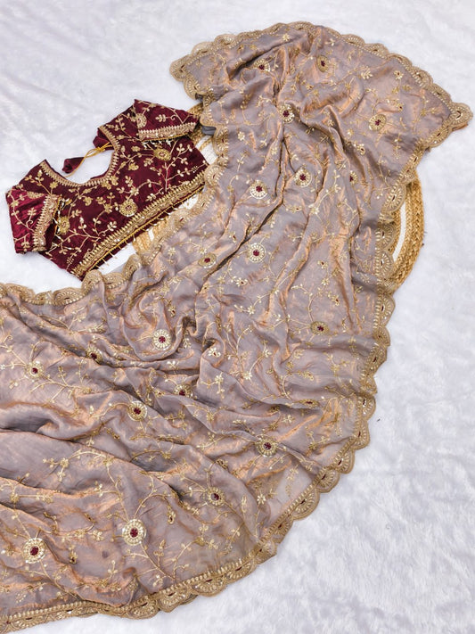 Very soft & elegant rich Launching New Designer saree