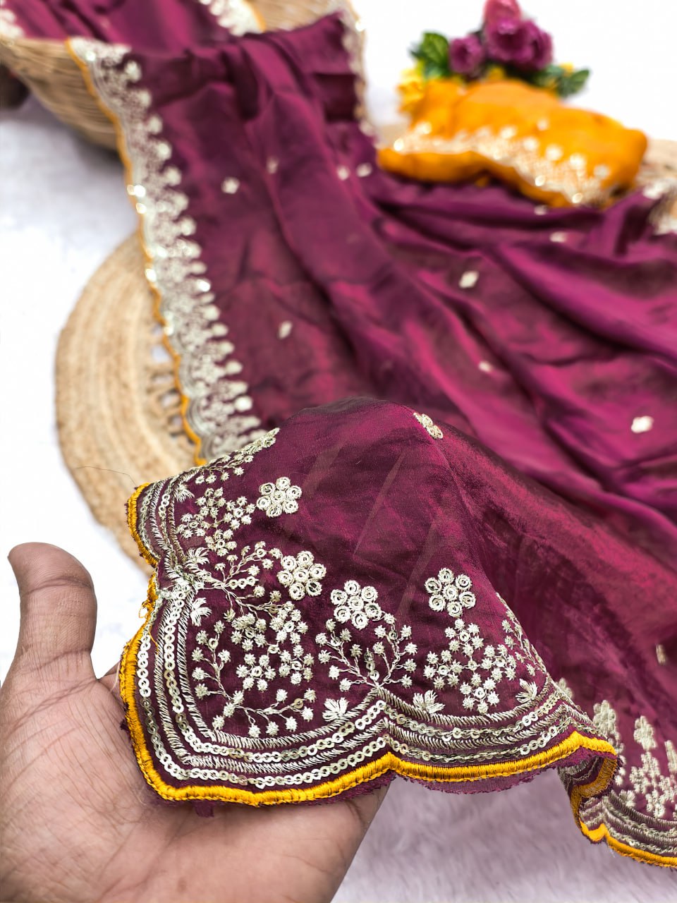 Very soft & elegant rich Launching New Designer saree