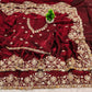 Pure Fandy Sattin Silk With Beautiful Original Beeda Work Saree