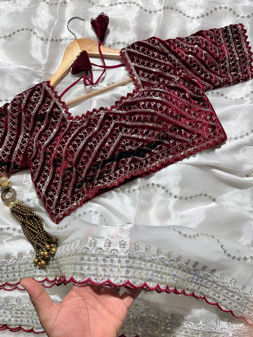 Pure soft Zemni chuio silk saree