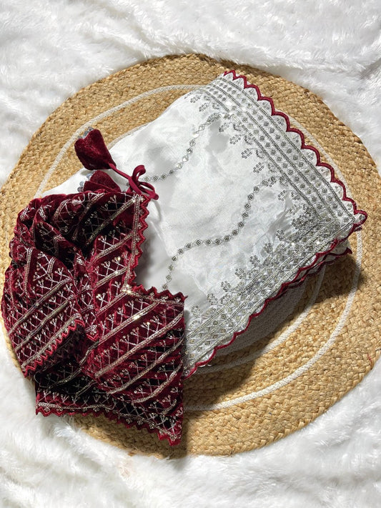 Pure soft Zemni chuio silk saree