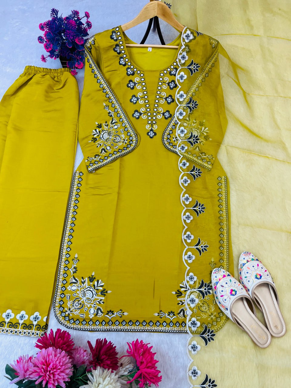 PREMIUM DESIGNER READYMADE TOP PANT & DUPATTA COLLECTION