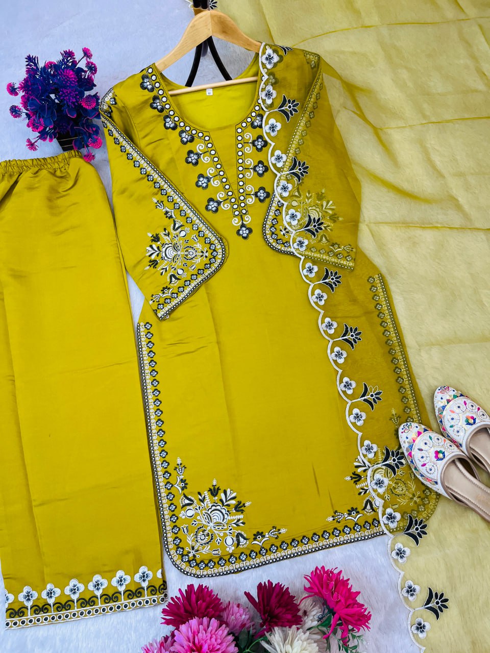 PREMIUM DESIGNER READYMADE TOP PANT & DUPATTA COLLECTION