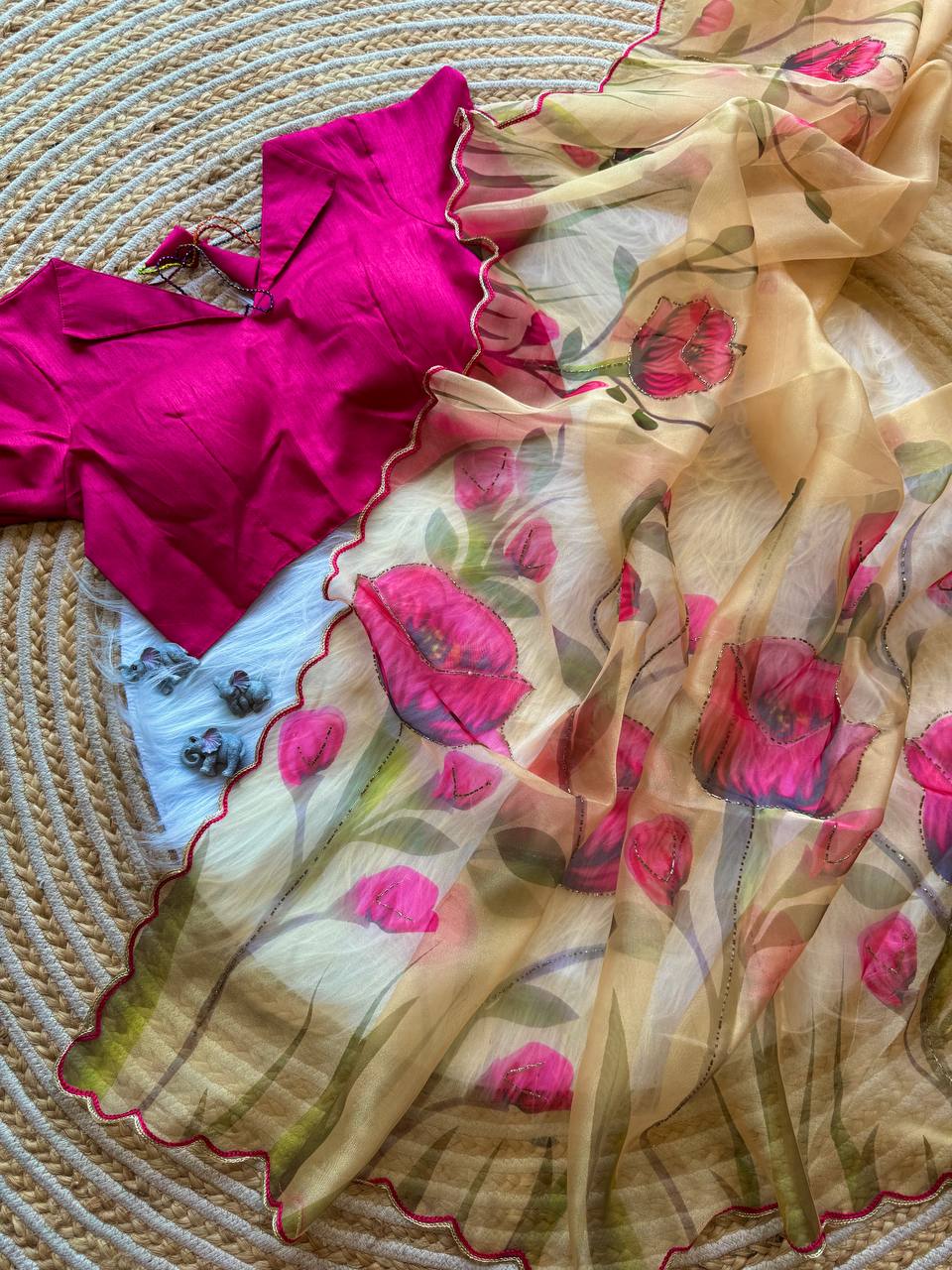 Premium Organza with excellent Colour combinations Saree